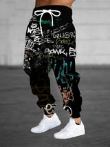 Digital Print Streetwear Hiphop Mens Casual Sweatpants - SNWBTMDFYQKQYDML21