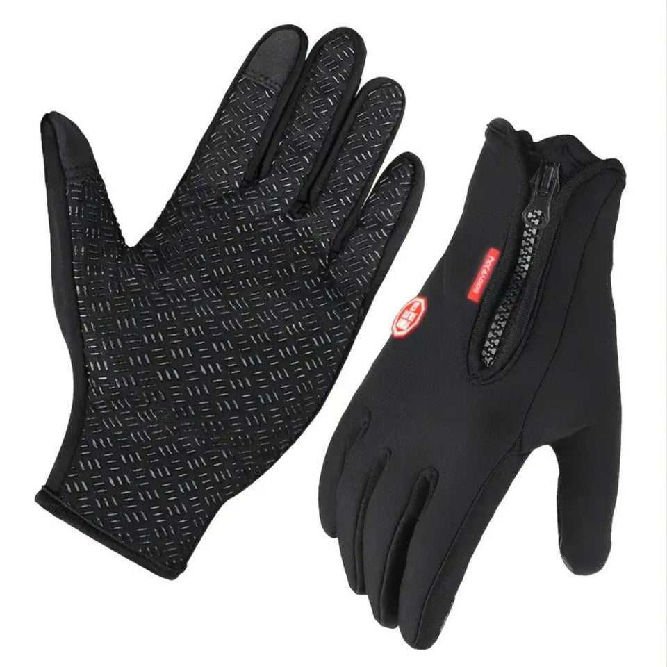 Winter sports touchscreen thermal gloves with waterproof and windproof protection for skiing and cold-weather outdoor activities.