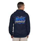 Blue Panther Streetwear Graphic Zip-Up Hoodie