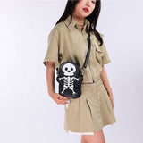 Halloween Skull Shoulder Bag Y2K Fashion Funny Cute Messenger Crossbody