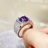 5 carat moissanite ring crafted in 925 sterling silver with a brilliant sparkling gemstone.