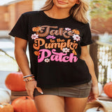 Letter Graphic Round Neck Short Sleeve T-Shirt - Black