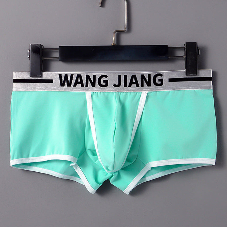 Men's cotton boxer briefs in black, blue, and white featuring breathable fabric, a supportive pouch, and a comfortable elastic waistband.