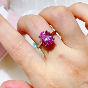5 carat moissanite ring crafted in 925 sterling silver with a brilliant sparkling gemstone.