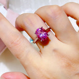 5 carat moissanite ring crafted in 925 sterling silver with a brilliant sparkling gemstone.