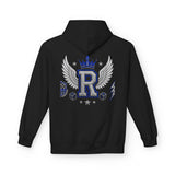 Royal R Crest Hoodie — Winged Letter R Crown Graphic Hoodie
