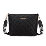 Small Messenger Bag For Women Trend Lingge Embroidery Female Shoulder - White
