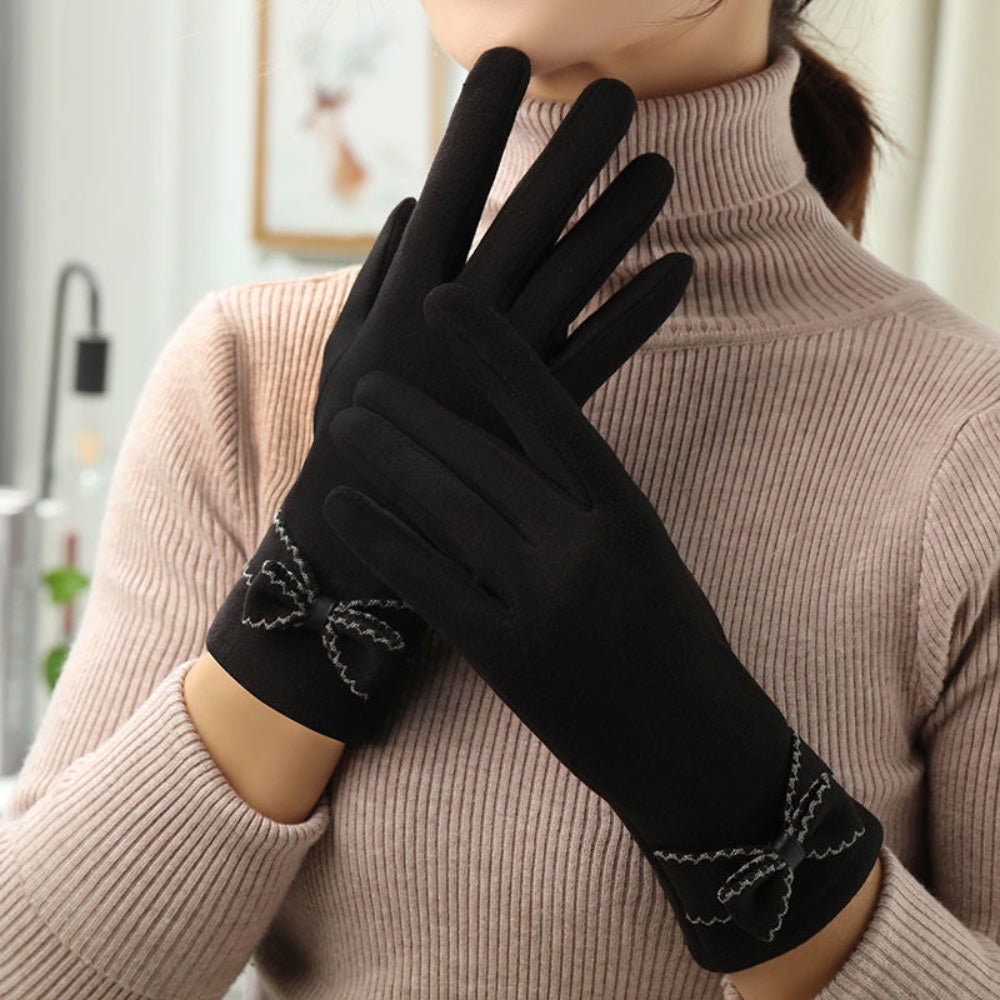 Women's Fleece Winter Fashion Gloves - Pink