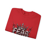 Crewneck Sweatshirt – 'Fear Nothing' Gothic Crown Graphic
