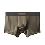 Men's Satin Light Luxury Ice Silk Underwear Summer - Champagne Apricot