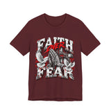 Faith Over Fear T‑Shirt — Prayer Hands & Doves Christian Tee