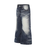 Men's Studded Washed Bootcut Jeans - Blue