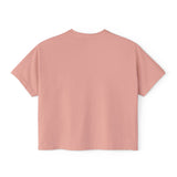 Boxy Tee — Pink Bow Girl Graphic Crop Tee