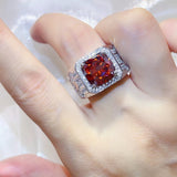 5 carat moissanite ring crafted in 925 sterling silver with a brilliant sparkling gemstone.