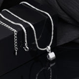 925 sterling silver zircon pendant necklace with a brilliant sparkling gemstone.