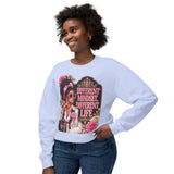 Crewneck Sweatshirt — 'Different Mindset, Different Life' Floral Afrocentric Design