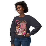 Crewneck Sweatshirt — 'Different Mindset, Different Life' Floral Afrocentric Design