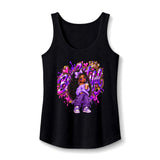Soulful Girl Graphic Tank Top — "Beautiful" Purple Street Art Design