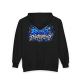 Blue Panther Streetwear Graphic Zip-Up Hoodie