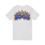 Blue Boss Streetwear Graphic V-Neck T-Shirt