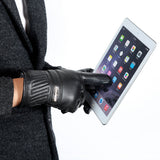 Men's plus velvet thermal winter gloves with soft insulated lining.