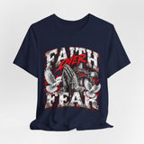 Faith Over Fear T‑Shirt — Prayer Hands & Doves Christian Tee