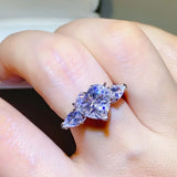 3 carat moissanite ring crafted in 925 sterling silver with a brilliant sparkling gemstone.