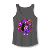 Soulful Girl Graphic Tank Top — "Beautiful" Purple Street Art Design