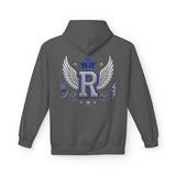 Royal R Crest Hoodie — Winged Letter R Crown Graphic Hoodie