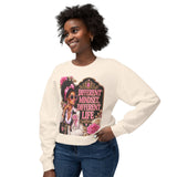 Crewneck Sweatshirt — 'Different Mindset, Different Life' Floral Afrocentric Design