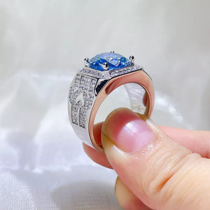 3 carat moissanite ring crafted in 925 sterling silver with a brilliant sparkling gemstone in a classic elegant setting.