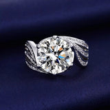 3 carat moissanite ring crafted in 925 sterling silver with a brilliant sparkling gemstone.