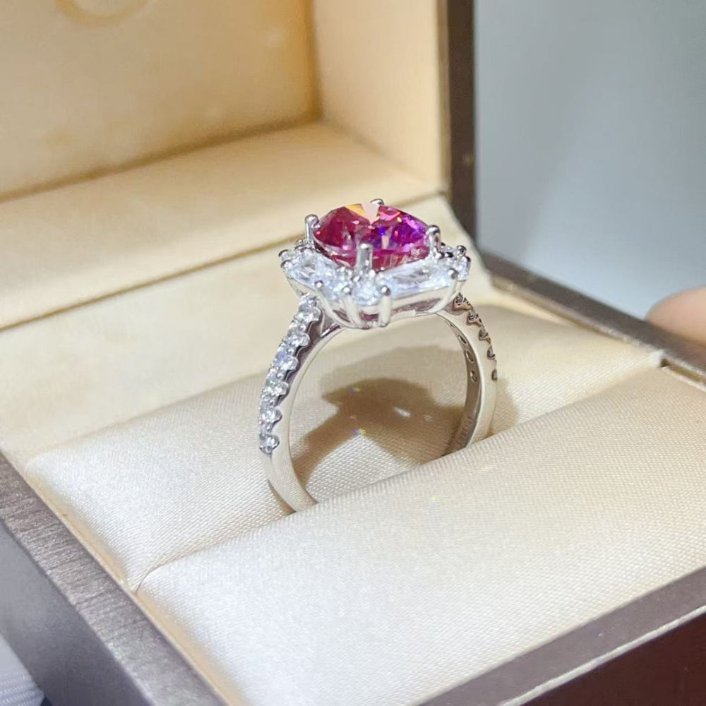 3 Carat Moissanite 925 Sterling Silver Ring - Silver