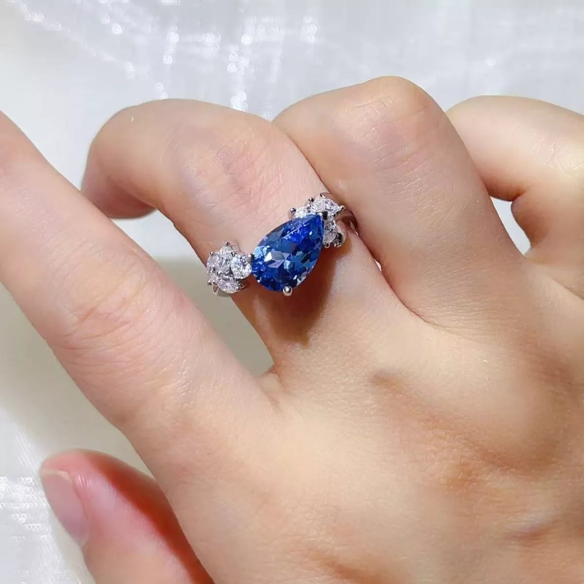 Luxury 3 Carat Moissanite Ring – 925 Sterling Silver ✨ - Royal Blue