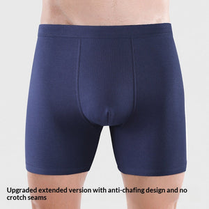 Men's breathable cotton boxer briefs for sports and everyday comfort.