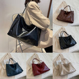 Vintage Women's Tote Bag Athletic Casual Fashion Large Capacity Leather - Blue