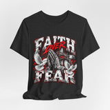 Faith Over Fear T‑Shirt — Prayer Hands & Doves Christian Tee