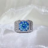 3 carat moissanite ring crafted in 925 sterling silver with a brilliant sparkling gemstone in a classic elegant setting.