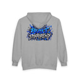 Blue Panther Streetwear Graphic Zip-Up Hoodie