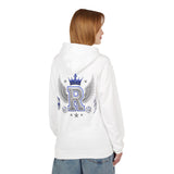 Royal R Crest Hoodie — Winged Letter R Crown Graphic Hoodie