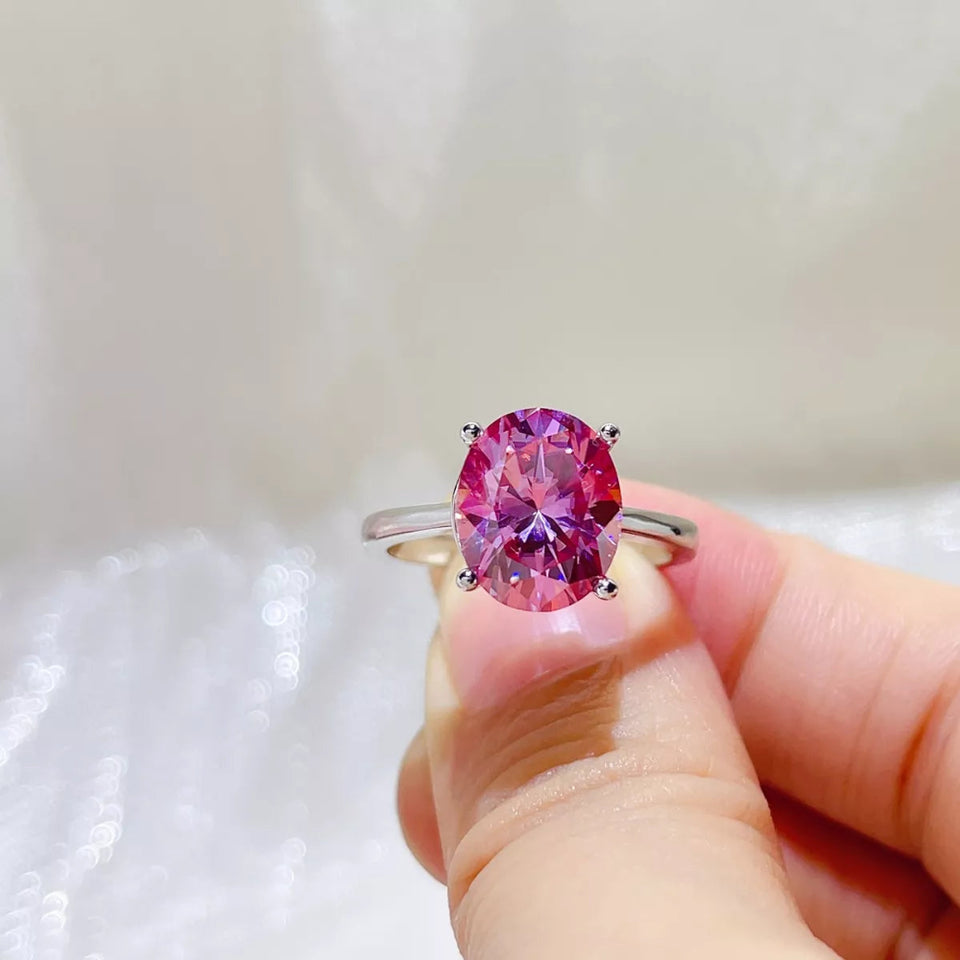 5 carat moissanite ring crafted in 925 sterling silver with a brilliant sparkling gemstone.