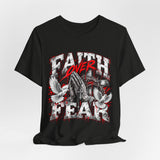 Faith Over Fear T‑Shirt — Prayer Hands & Doves Christian Tee