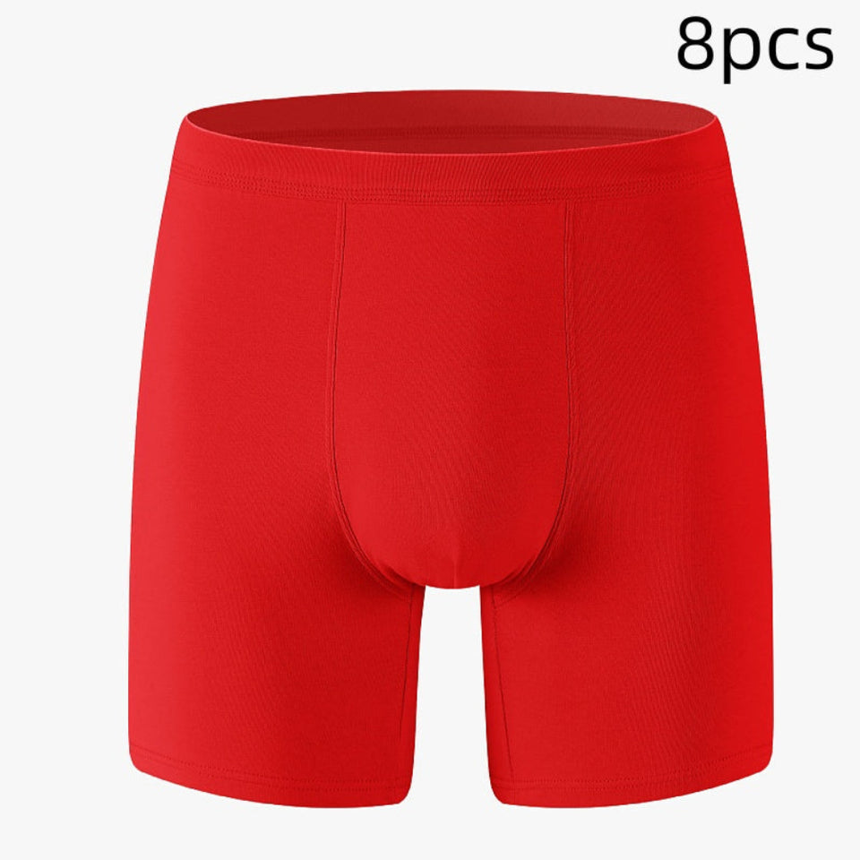 Men's breathable cotton boxer briefs for sports and everyday comfort.