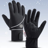 Men's waterproof insulated winter ski gloves for snow sports and outdoor activities.