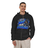 Blue Panther Streetwear Graphic Zip-Up Hoodie
