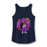 Soulful Girl Graphic Tank Top — "Beautiful" Purple Street Art Design