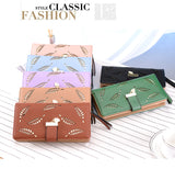 Women's Fashion Long Wallet Clutch - Apricot