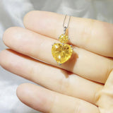 5.5 carat moissanite pendant necklace in 925 sterling silver featuring an elegant sparkling stone.