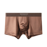 Men's Satin Light Luxury Ice Silk Underwear Summer - Champagne Apricot