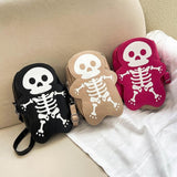 Halloween Skull Shoulder Bag Y2K Fashion Funny Cute Messenger Crossbody